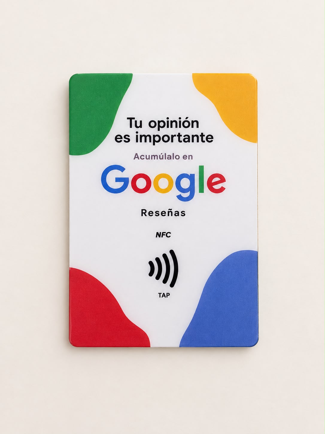 Placa NFC NEXO para invitar a clientes a dejar una reseña en Google