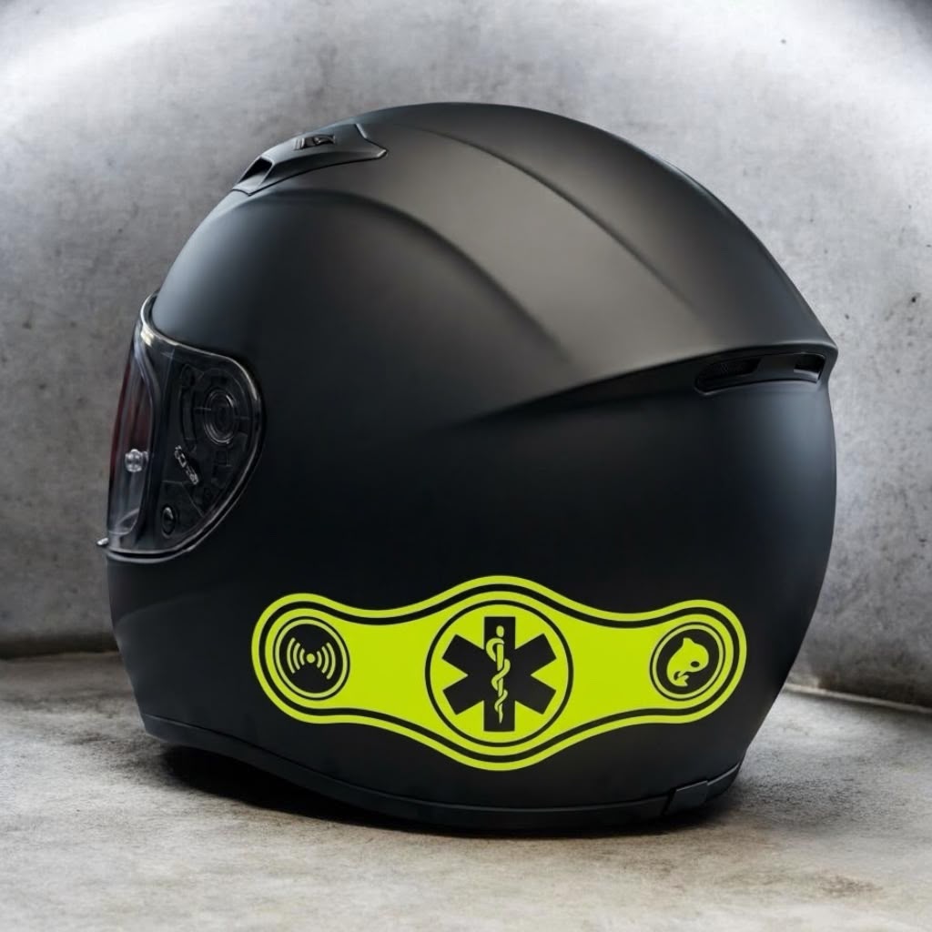 Casco negro con distintivo NFC de NEXO